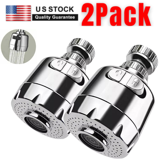 2X 360° Rotating Faucet Sprayer – Movable Tap Head Water-Saving Nozzle for Kitchen Sink | Easy Install, Splash-Proof, Viral TikTok Cleaning Hack