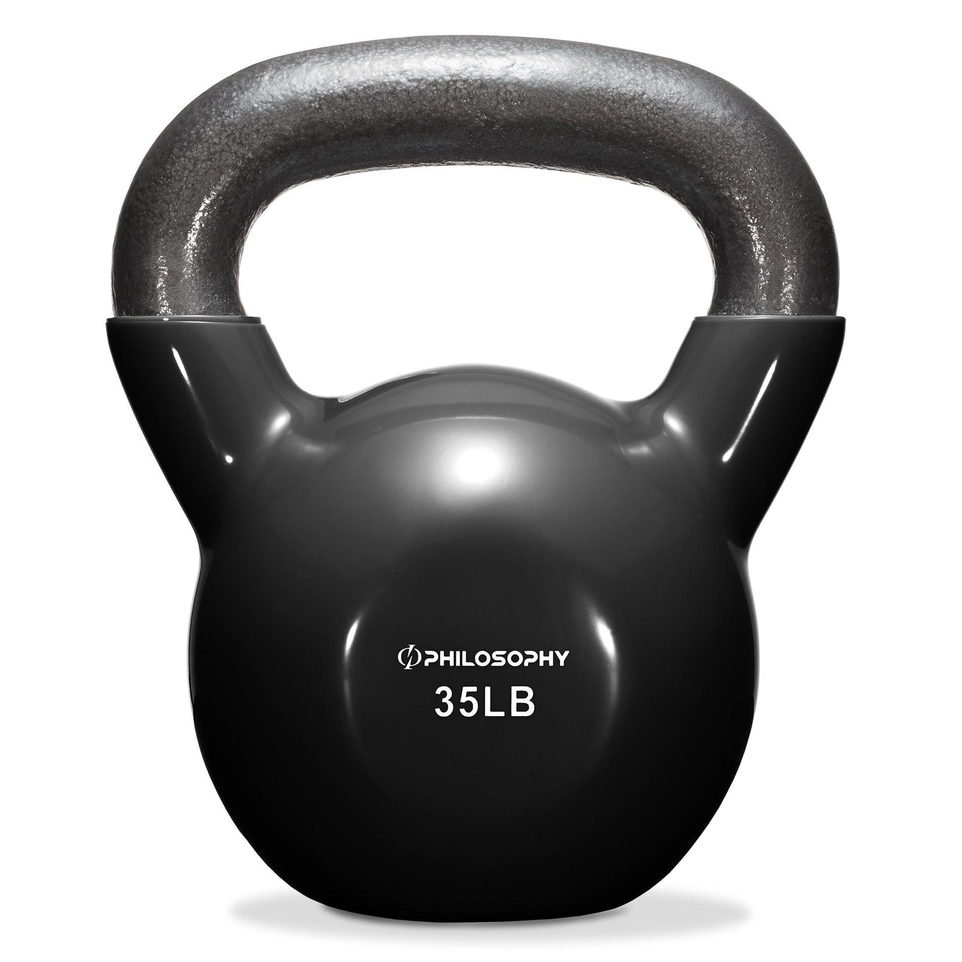 Vinyl Coated Cast Iron Kettlebell, 5 Lbs to 50 Pound Weights