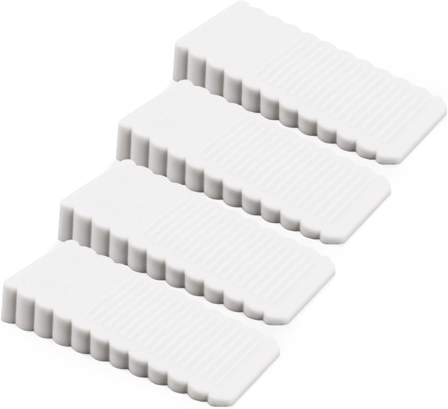 4 Pack Door Stoppers for Bottom of Door, Rubber Door Stopper Wedge