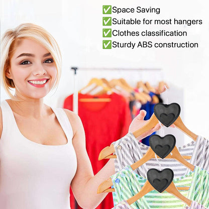love hanger 18Pcs Space Triangles Clothes Hanger Connectors Hooks for Organizer Closet Space-Saving Hanger 