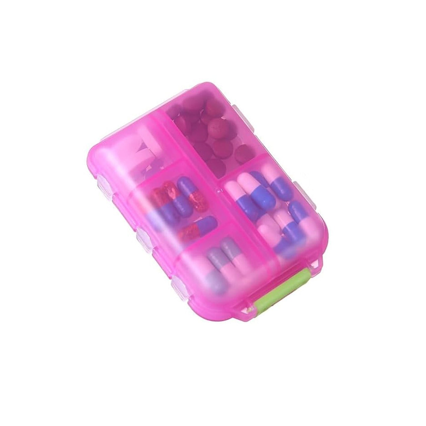 3PCS Pill Organizer 10 Compartments Travel Pill Box Portable Folding Small Case