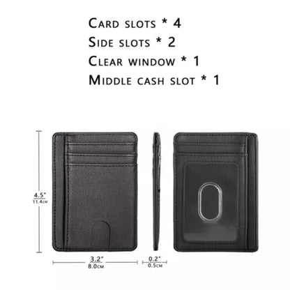 Men's RFID Blocking Leather Slim Wallet | Minimalist Design with 7 Card Slots, Coin Holder & Cash Pocket | Lightweight, Secure & Travel-Ready