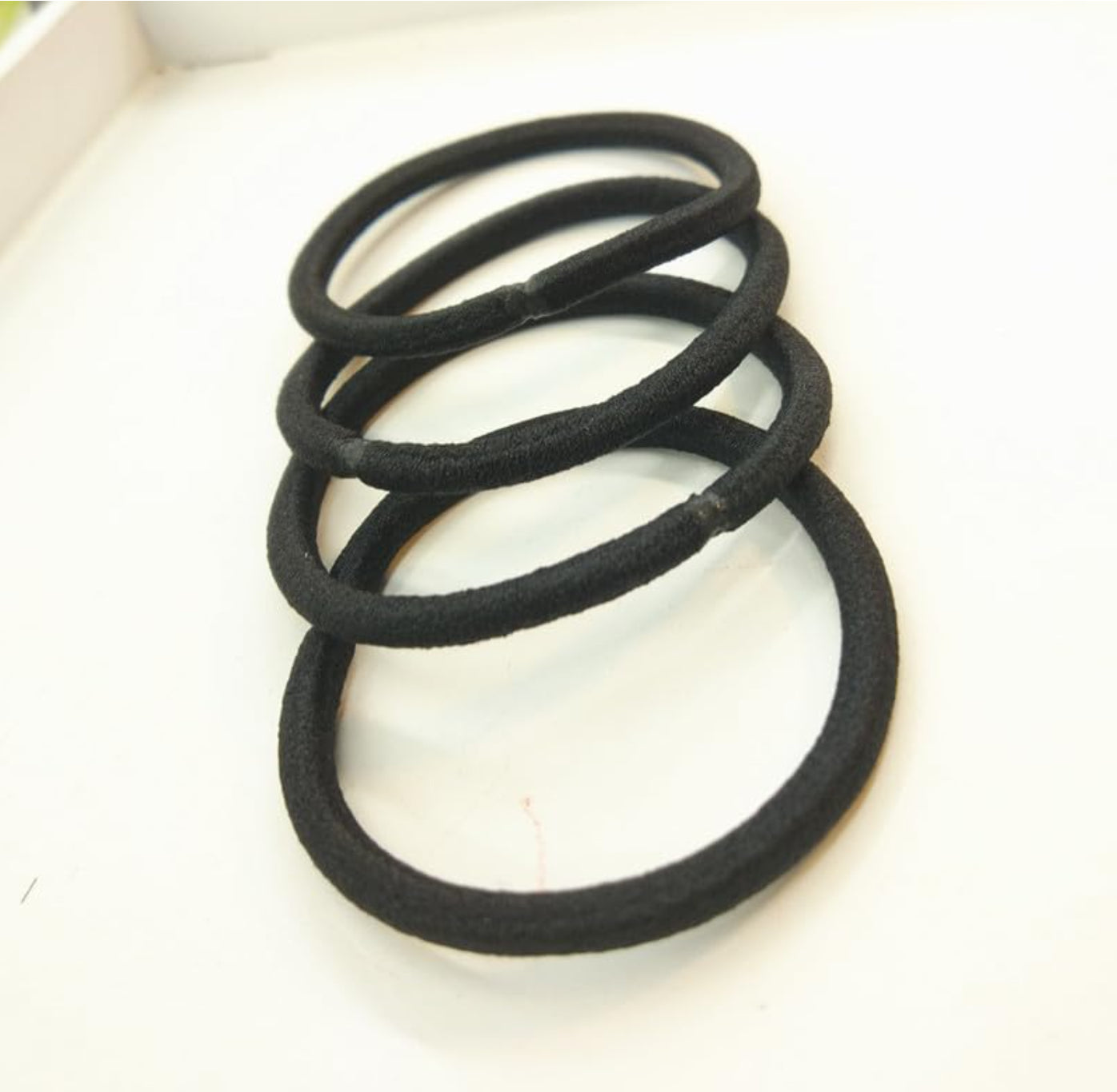 elastics, Thick Hair Ties - Strong Hold Black Ponytail Holders for Women & Men, No Breakage, Stretchy & Durable, Perfect for Everyday & Formal 