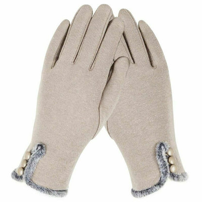 Women’s Warm Cashmere Touchscreen Gloves – Thick, Soft Winter Fleece Gloves for Texting, Typing, Cycling, Stylish Gift for Ladies