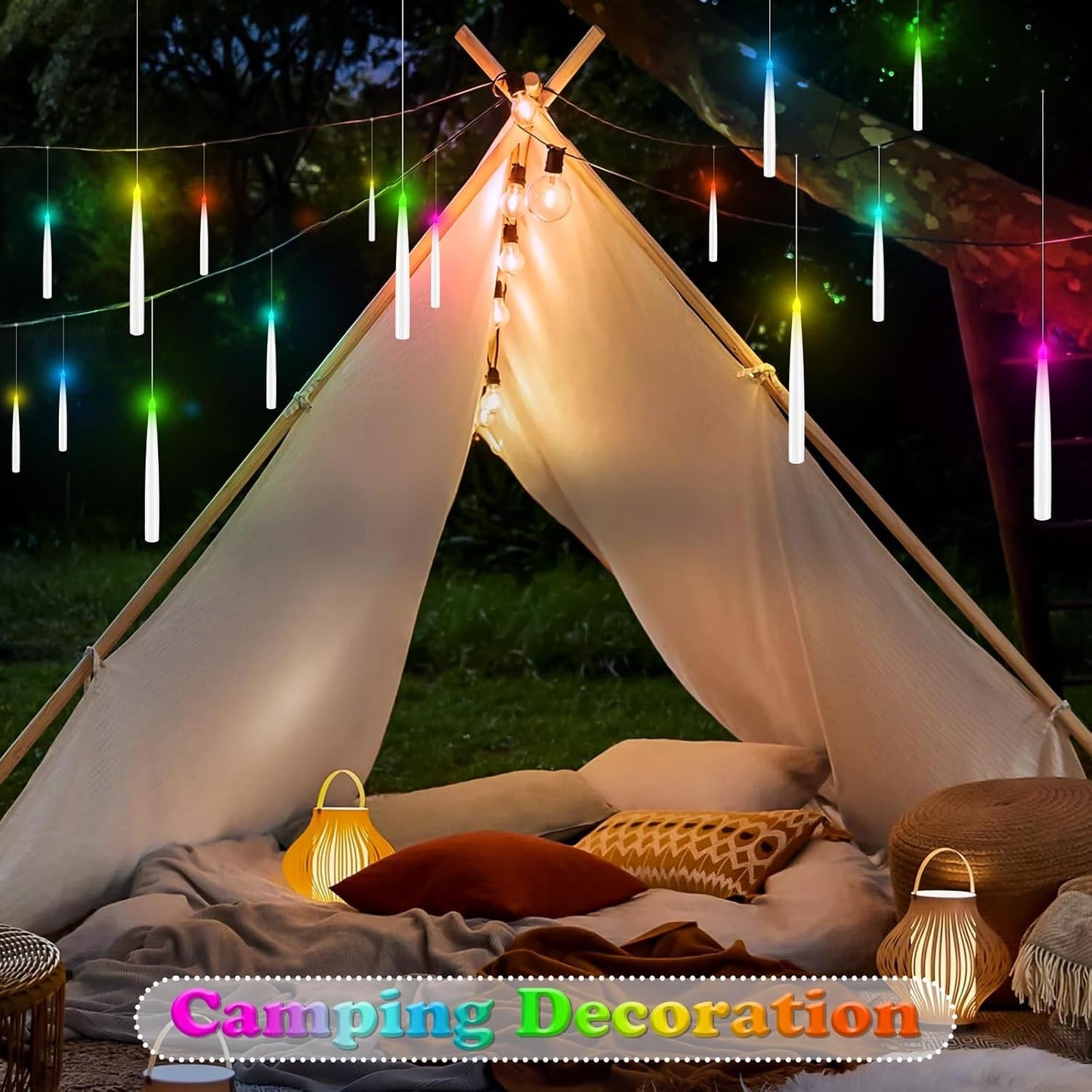 Color Changing Floating Candles with Magic Wand Remote, Holiday Decorations Magi