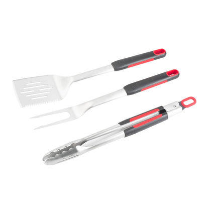 Expert Grill Stainless Steel BBQ Tool Set with Soft Grip Handles-3 Pcs