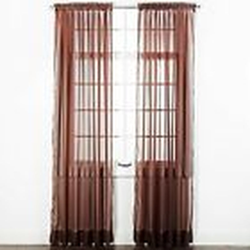 2 Piece Sheer Voile Window Elegance Curtains Drape Treatment 63, 84 Length