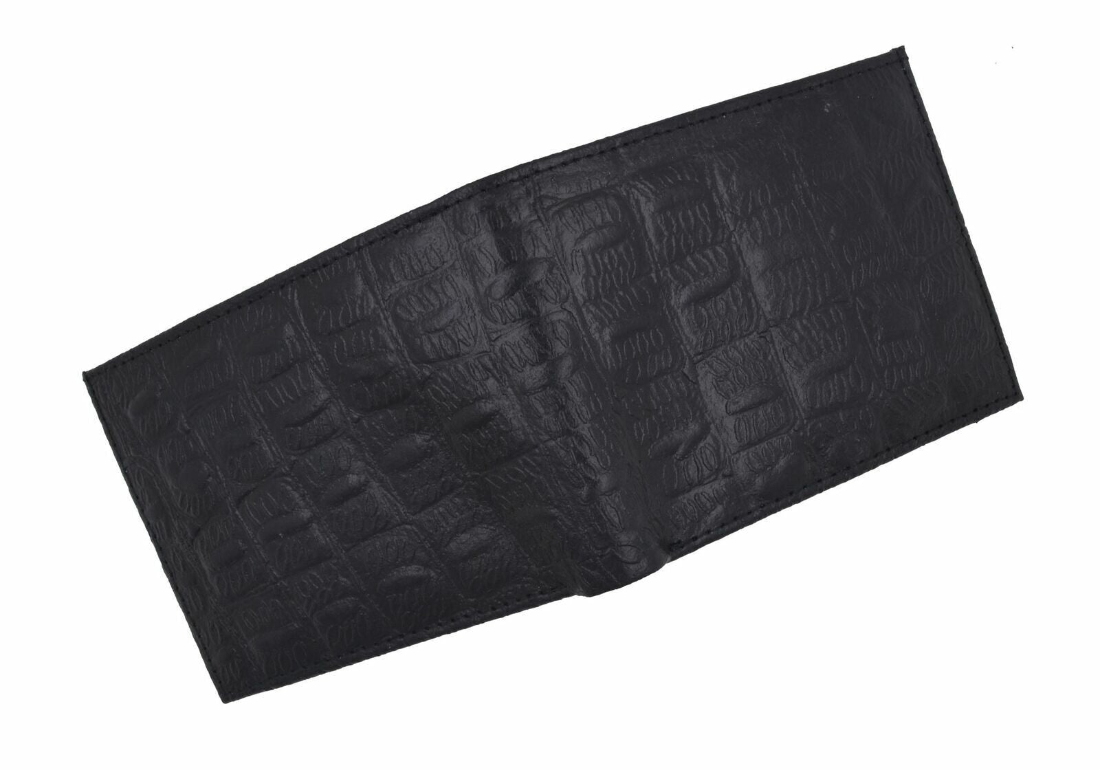 New Mens Genuine Leather Bifold Wallet ID Credit Card Alligator Window Crocodile