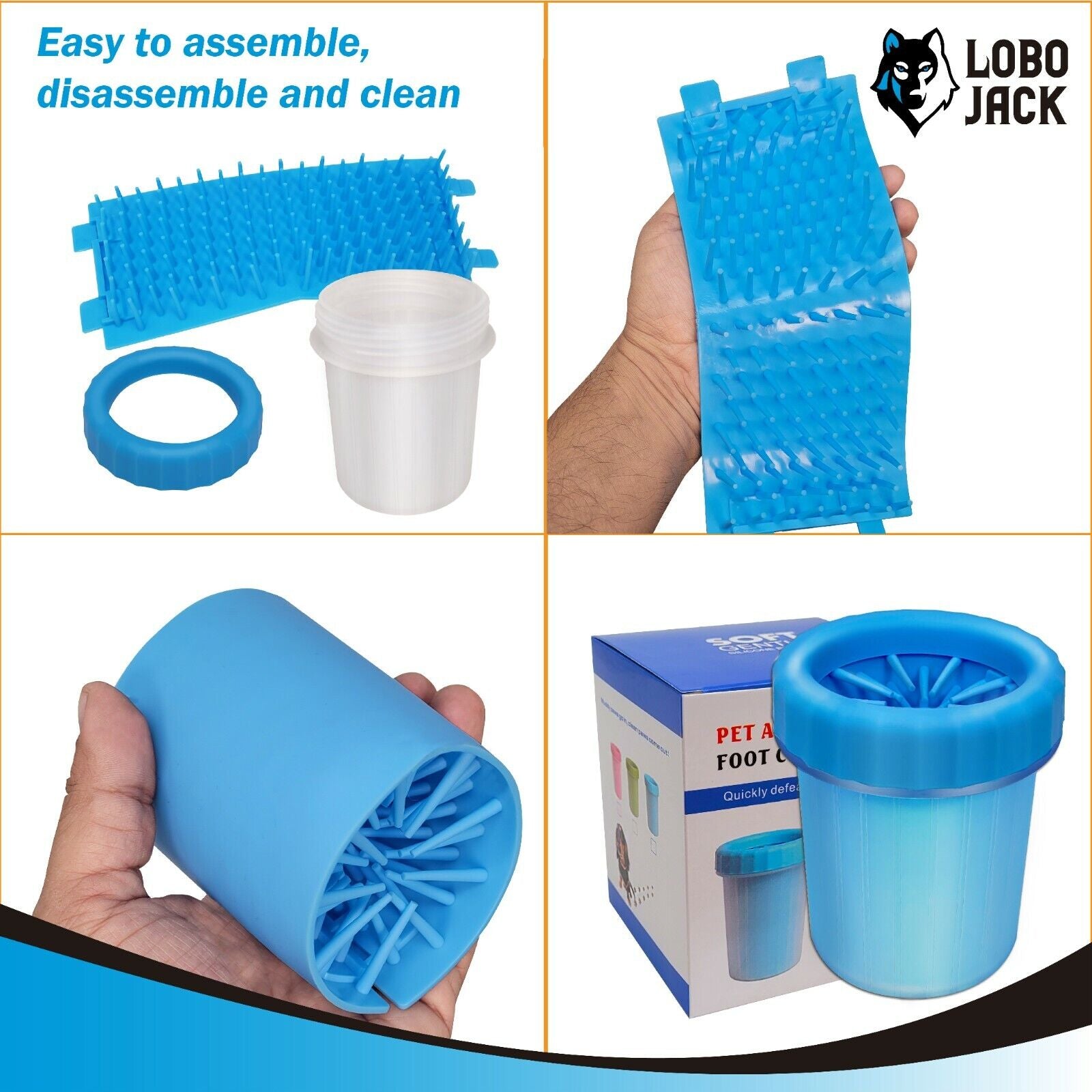 Portable Pet Paw Cleaning Cup Portable Pet Paw Washer Cup (For Small and Medium Breed Dogs)