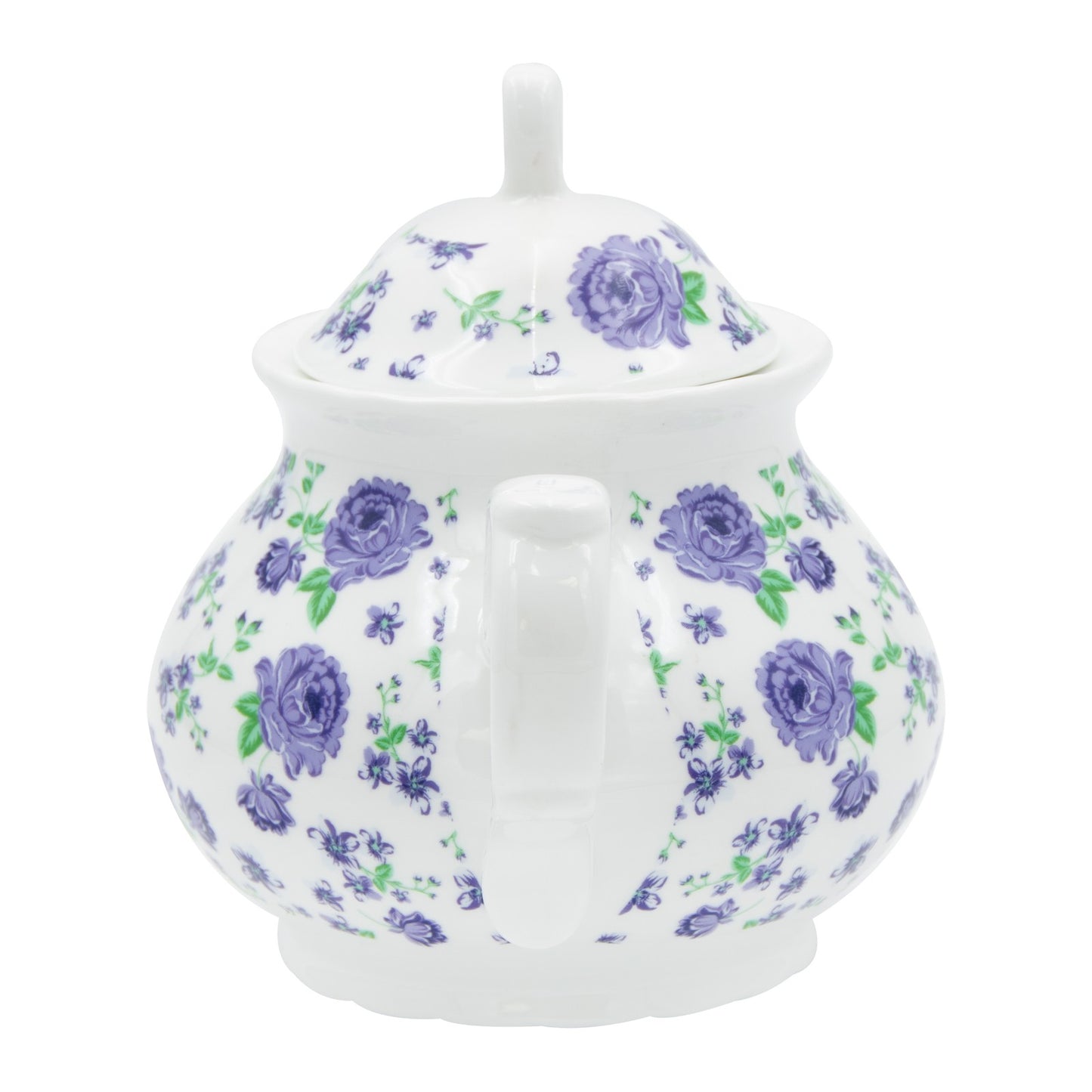 Lavender Field Floral Pattern Ceramic Teapot 32Oz
