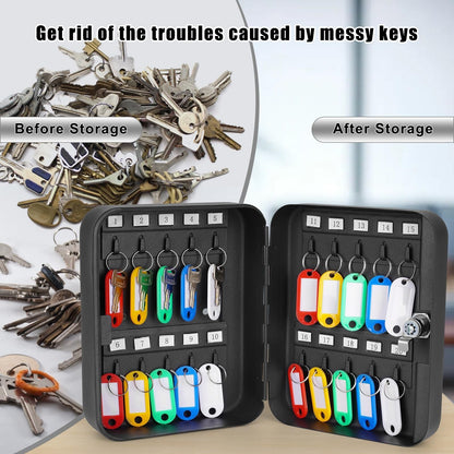 KYODOLED Key Cabinet Wall Mount, Locking Key Box Organizer, Key Lock Box With...