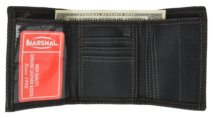 Men'S Tri-Fold Black Chain Wallet Motorcycle Rider Trucker Biker Wallet New