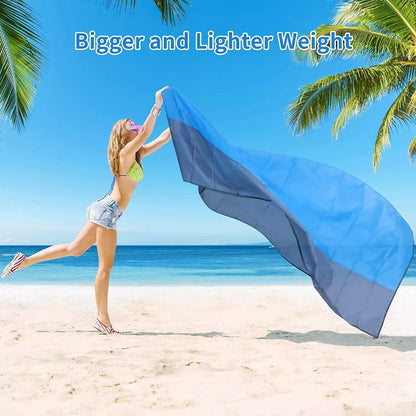 Sandproof Beach Blanket Waterproof Outdoor Mat – Oversized 79"x55" for 4-6 People, Portable Picnic Mat for Travel, Camping, Hiking, Yoga & Beach Days