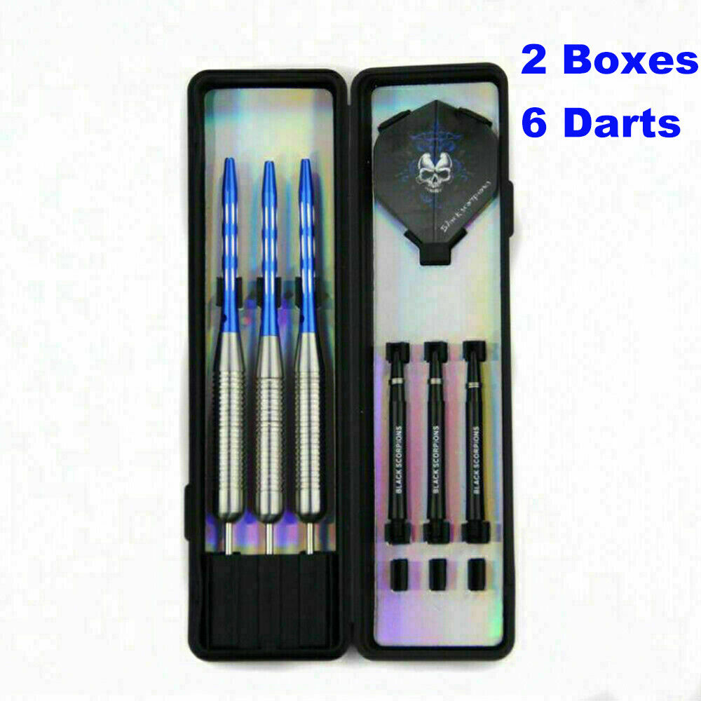 Professional Stainless Steel Tip Darts Set | 2 Boxes (28g) with Flights & Case | Durable & Balanced Darts for Beginners & Experts