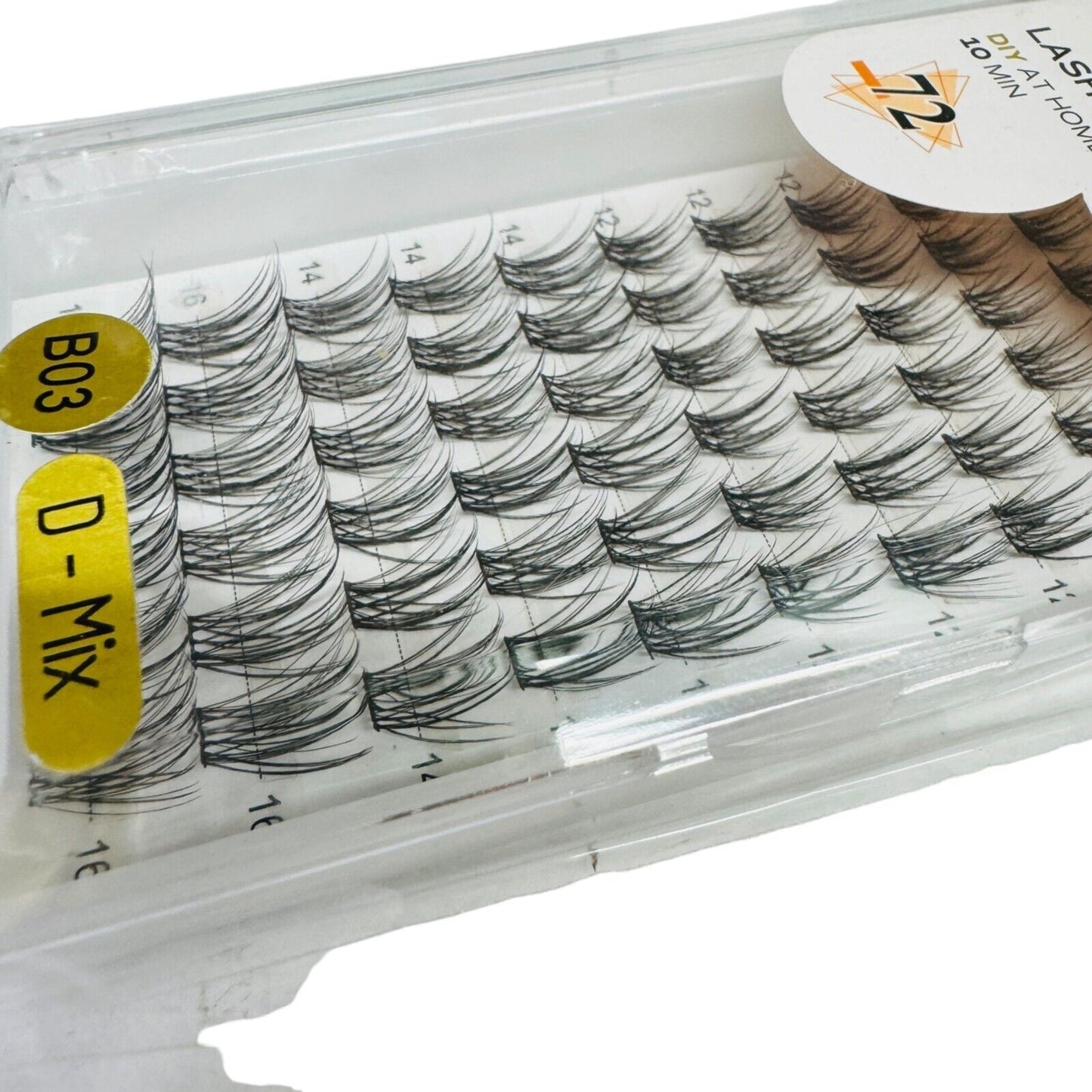 Lash Clusters B02 DIY Eyelash 72 Cluster Lashes C D Curl Mega Volume Individual Lashes Eyelash Clusters Wispy Lashes Cluster DIY at Home (NM-D-8-16MIX)