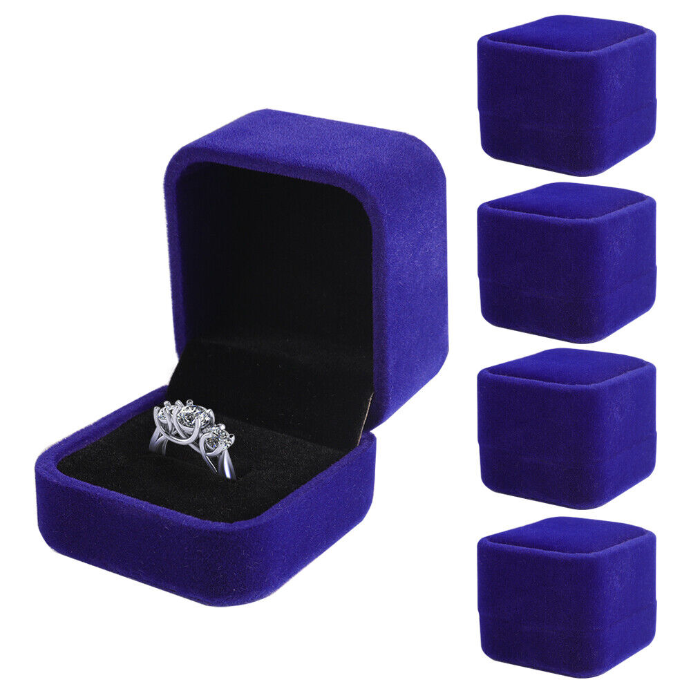 10PCS Velvet Ring & Earring Gift Box | Elegant Jewelry Case for Weddings, Birthdays, & Anniversaries | Soft Protective Velvet, Portable Design