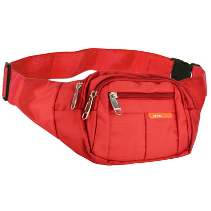 Travel Fanny Pack for Men & Women - Adjustable Waist Bag, Sling Crossbody, 4 Zipper Pockets, Perfect for Running, Hiking, and Everyday Essentials