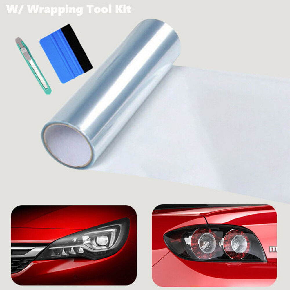 Premium Glossy Headlight Taillight Tint Film - Universal Fit for Cars, SUVs, Trucks, Peel & Stick Vinyl, Durable, Stretchable, & Water-Resistant!