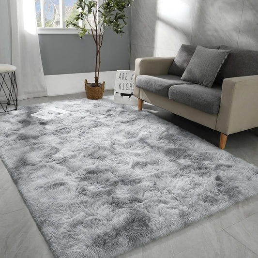 Solid Color Fluffy Rug, Non-slip Soft Floor Mat for Room Decor, Tuff Tufted Carpets for Bedroom, Modern Area Rug, Decorative Carpet for Living Room