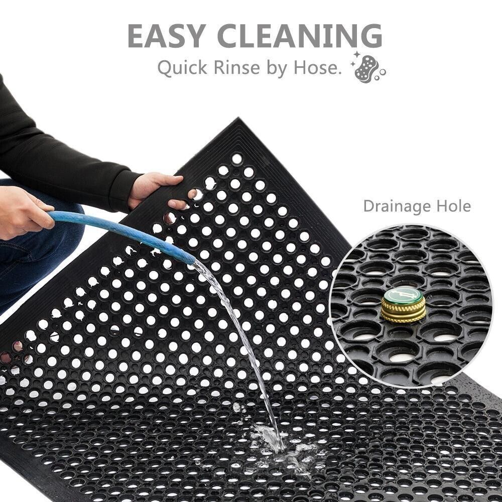 Heavy Duty 23"x35" Anti-Fatigue Floor Mat | Non-Slip Rubber Drainage for Kitchen, Bar & Industrial Use | Durable, Water-Resistant & Easy to Clean