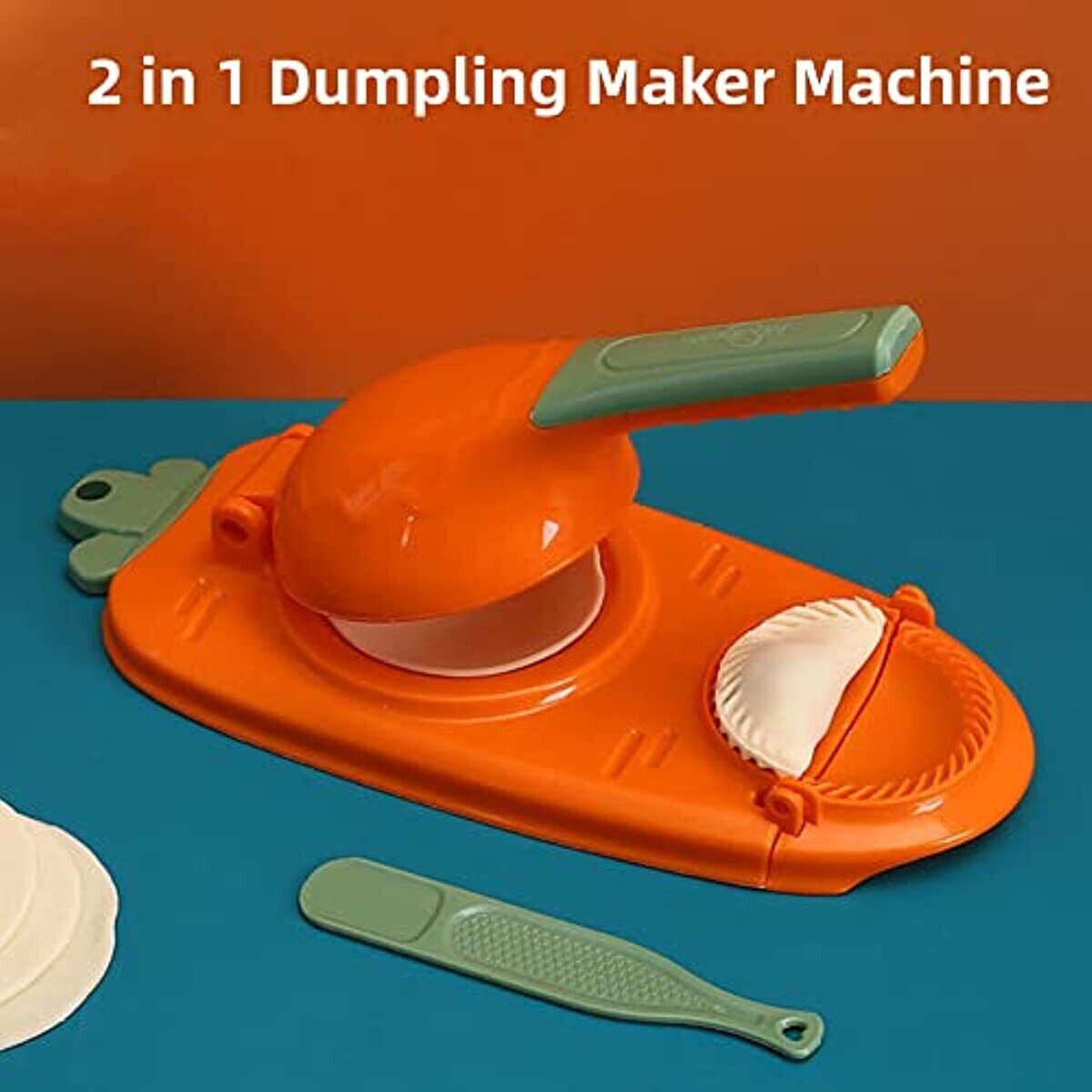 2-in-1 Dumpling Maker Easy DIY Dumpling Press & Skin Mold with Spoon Non-stick and Smooth Surface Traditional Kitchen Utensils Fruit Pie Machine