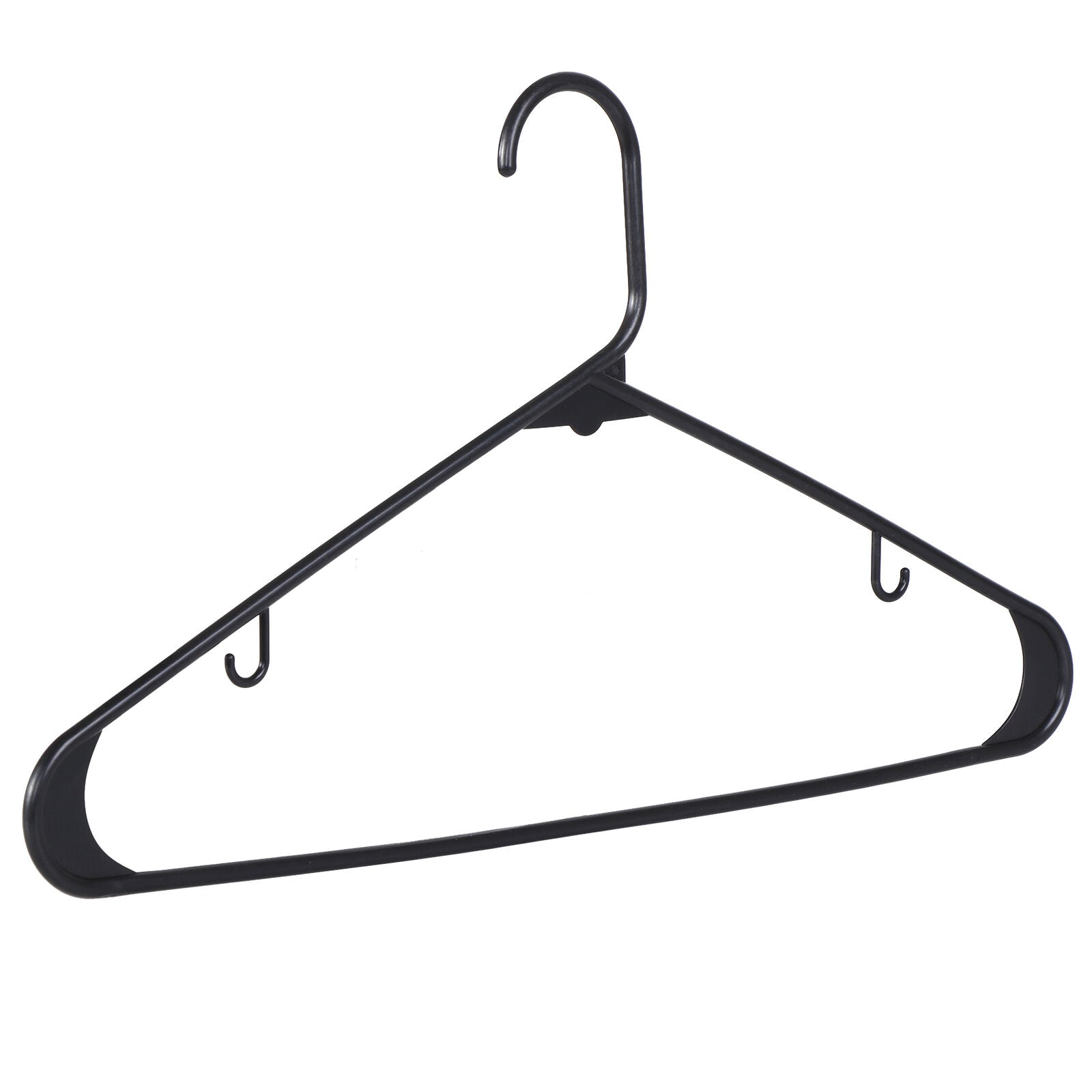 100/200 Pack Plastic Clothes Hangers - Durable Lightweight Shirt & Tank Top Gallus Hangers with Hooks, Space-Saving Closet Organizers