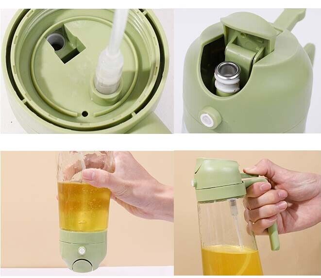 16Oz Oil Dispenser Bottle for Kitchen 2-In-1 Olive Oil Dispenser and Oil Spray