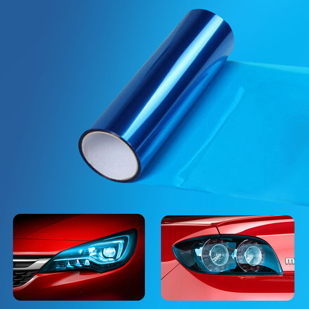 Premium Glossy Headlight Taillight Tint Film - Universal Fit for Cars, SUVs, Trucks, Peel & Stick Vinyl, Durable, Stretchable, & Water-Resistant!