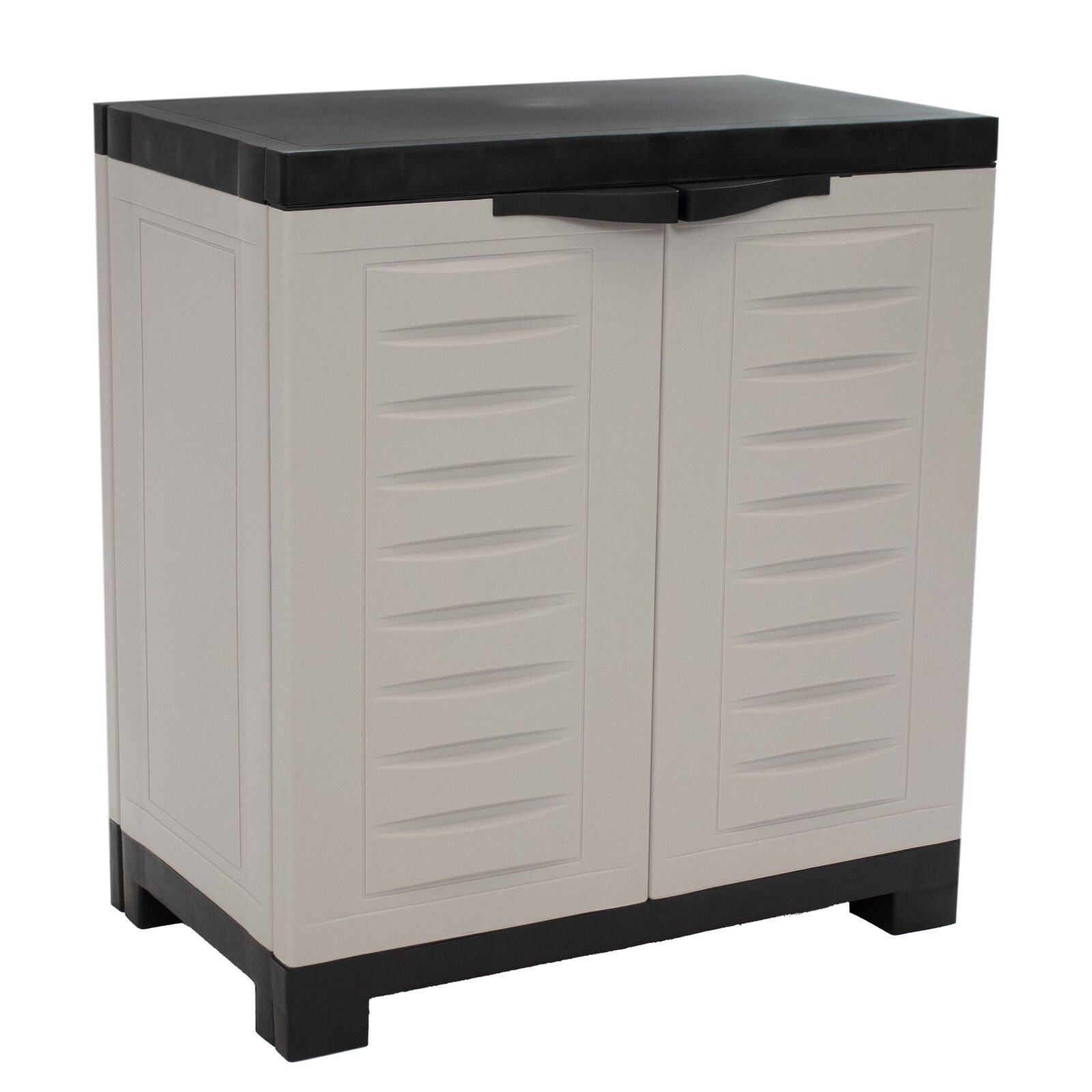 Heavy-Duty Plastic Storage Cabinet with Adjustable Shelf | Durable Utility Organizer for Garage, Office, Closet, or Outdoor Use | Easy to Clean