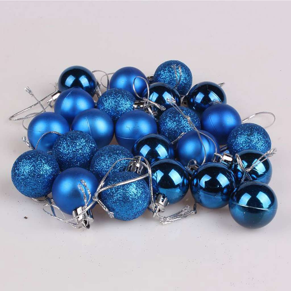 Christmas Glitter Balls Ornaments | Xmas Tree Hanging Decorations | Shatterproof Mini Holiday Balls for Tree & Party Decor | 1.18” Glitter Matte Shiny