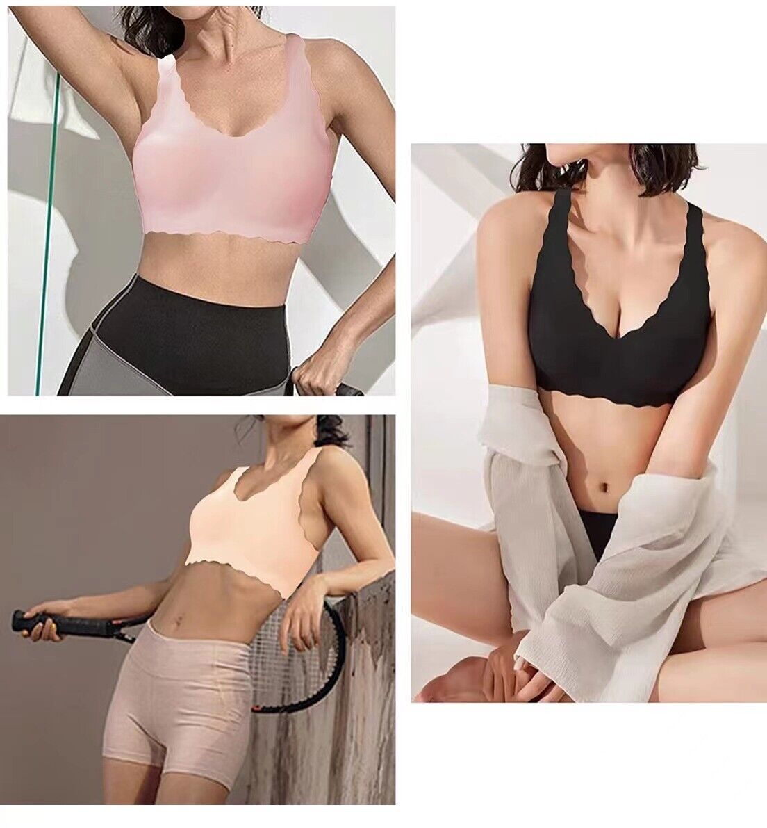 Women Padded Sports Bra Crop Top Running Yoga Fitness Sport Seamless Vest Gift