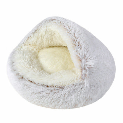 Comfortable Soft Plush Cat Bed Cave – Hooded Pet Bed for Cats & Small Dogs, Self-Warming, Machine Washable, Non-Slip Bottom, Ultra Cozy Design