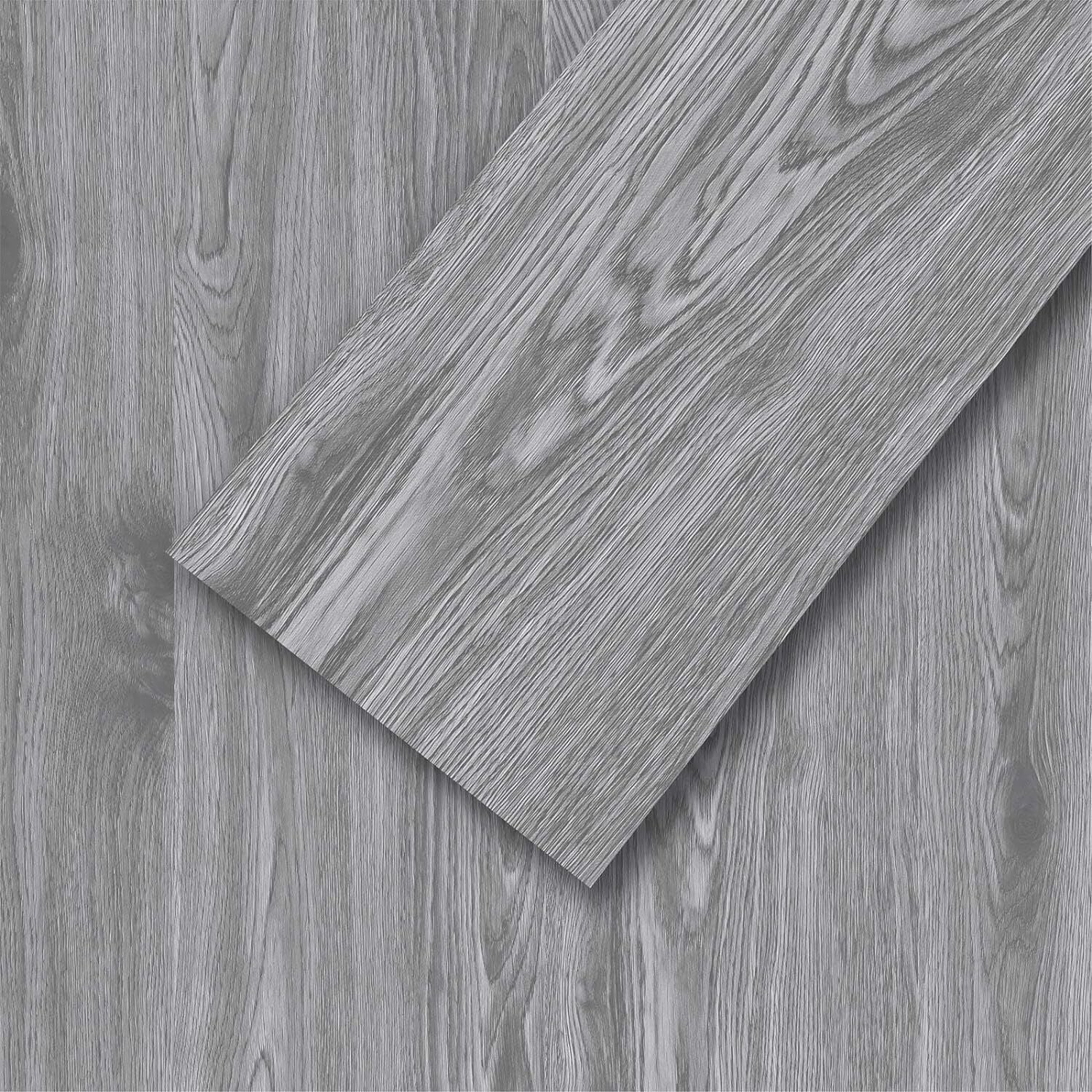 36PCS Peel & Stick Vinyl Floor Planks 54sq.ft – Waterproof Self-Adhesive Wood Look Tiles, Easy Install, Durable PVC for Home, Office, & More