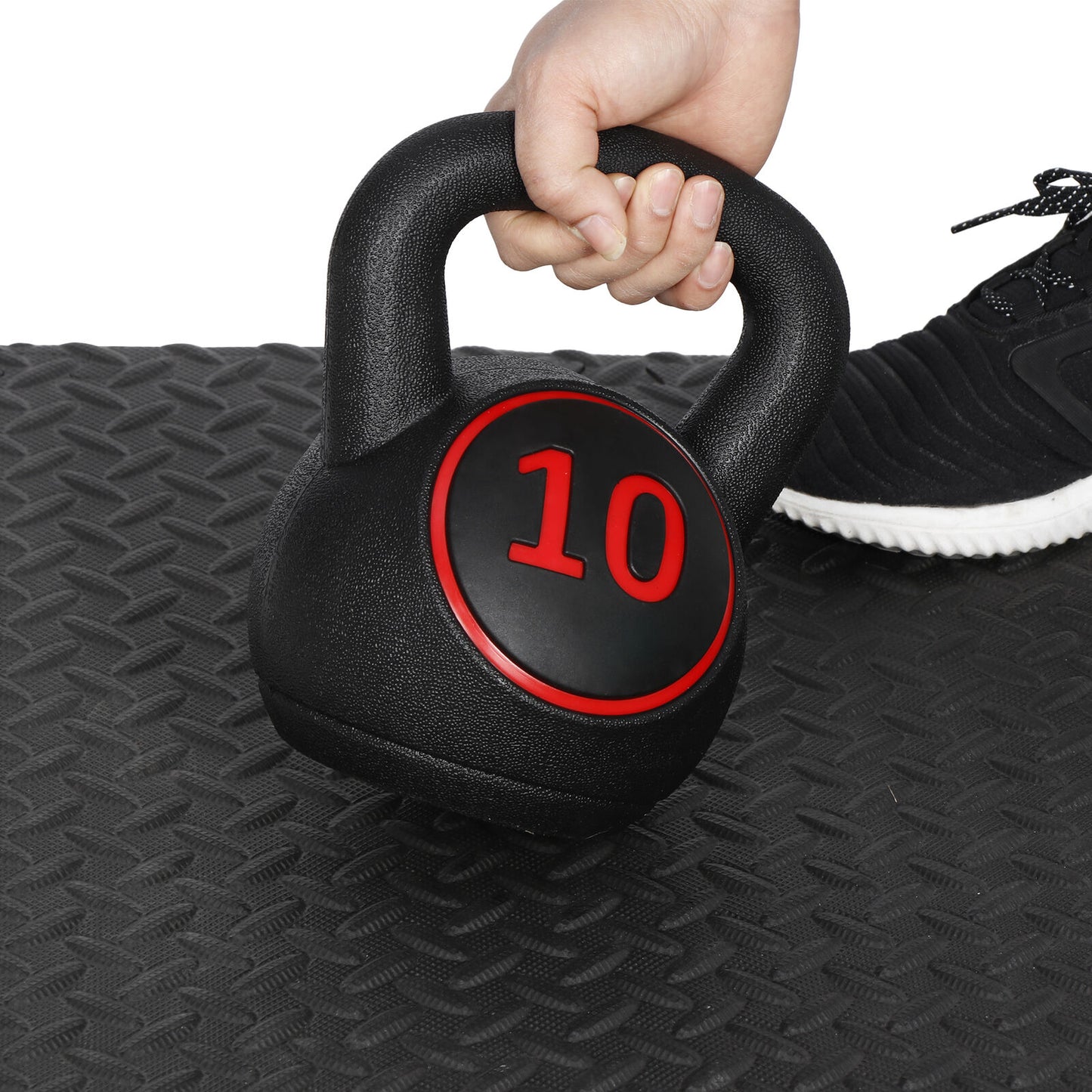 Pro 3-Piece Kettlebell Set with Rack 5, 10, 15lb Weights for Strength Training, Fitness, and Full-Body Workouts, Wide Comfortable Grip, Durable Design