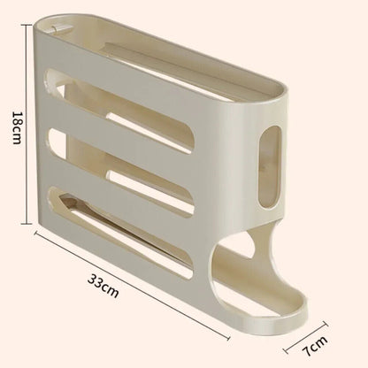 4-layer Egg Storage Box, Refrigerator Egg Storage Organizer, Automatic Egg Rolling Rack, Large Capacity Refrigerator Special Egg Holder Storage Box