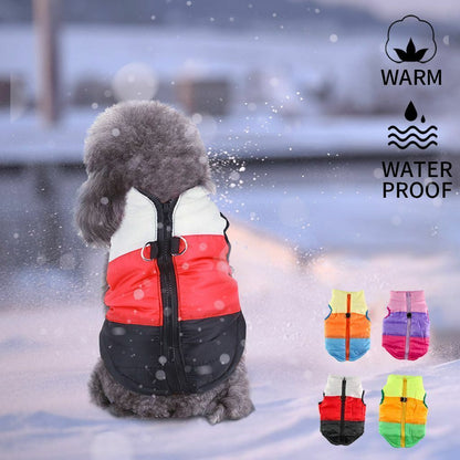 Waterproof Dog Winter Jacket - Warm Padded Vest Coat for Small & Large Dogs, Stylish Puppy Apparel for Cold Weather, Durable & Cozy Fit