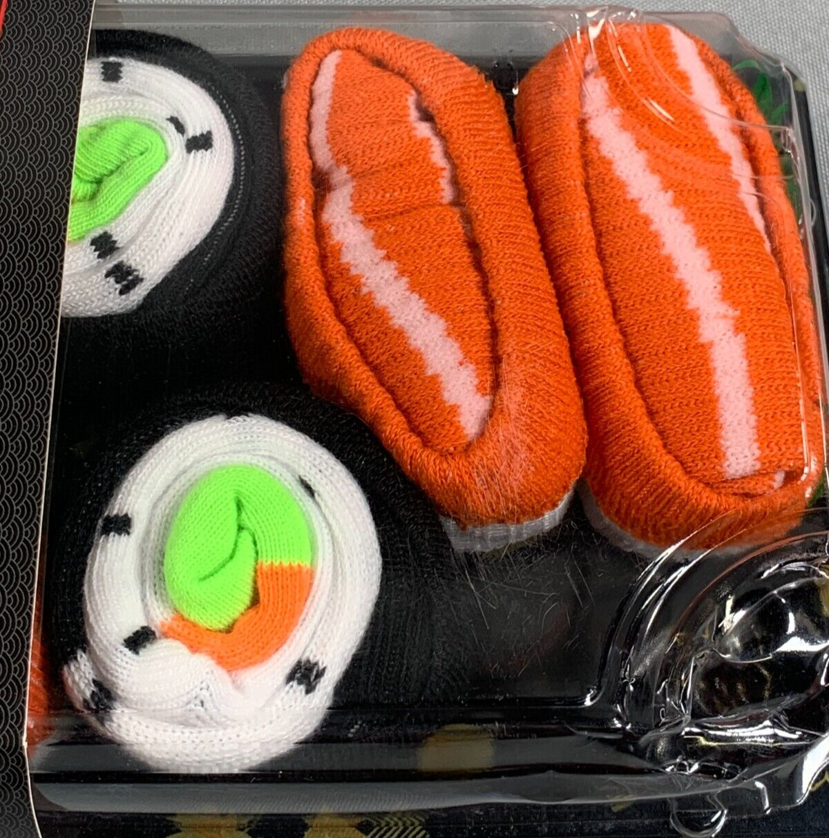 Sushi Sock Mad Engine Sushi Socks 3 Pair Crew Set Fun Novelty Gift Size 8-12 #3439