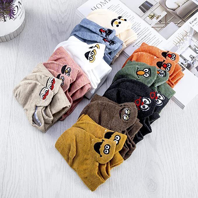 Ankle Socks Quarter Women Smile Fashion Cotton Lovely Cute Cartoon Girl Ladies