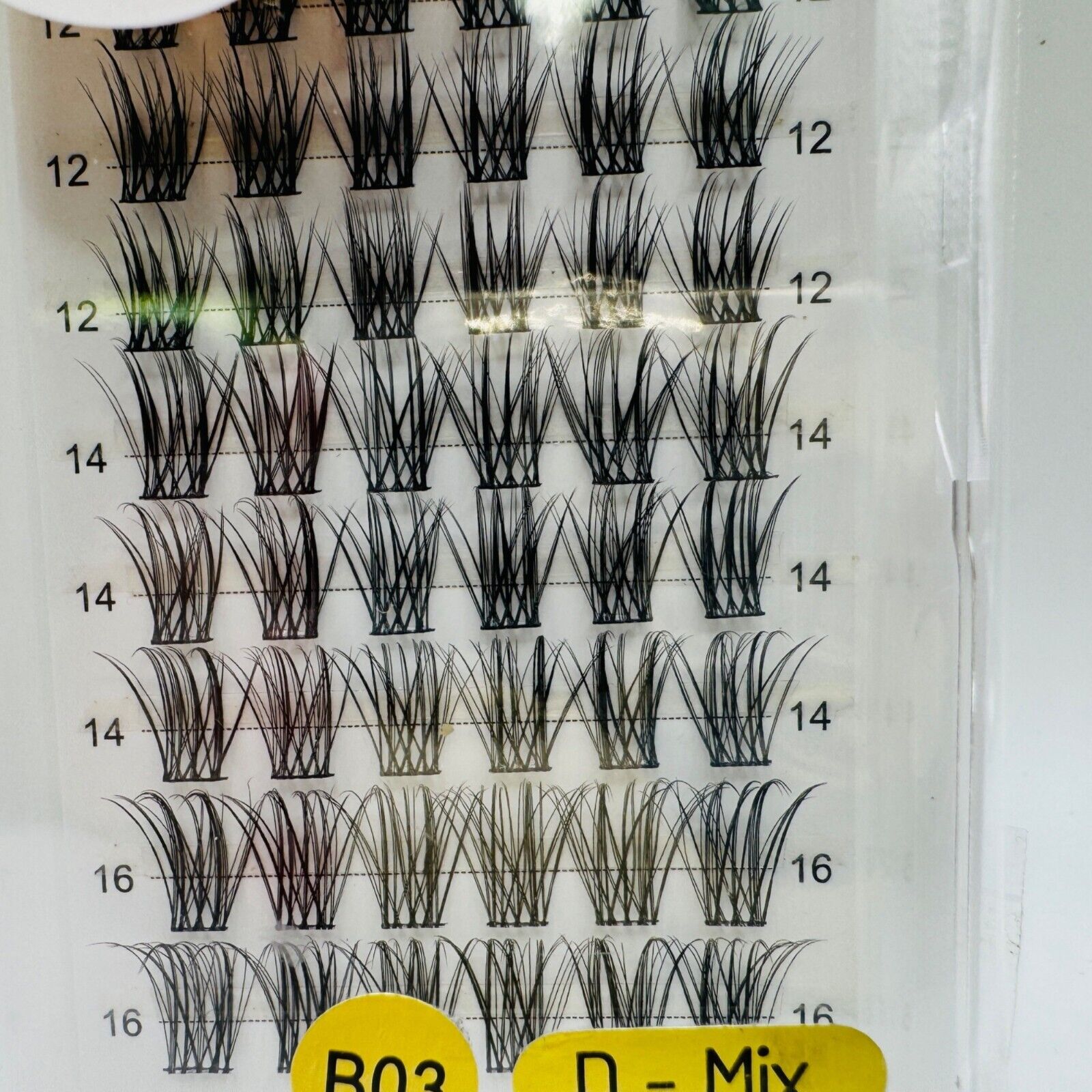 Lash Clusters B02 DIY Eyelash 72 Cluster Lashes C D Curl Mega Volume Individual Lashes Eyelash Clusters Wispy Lashes Cluster DIY at Home (NM-D-8-16MIX)