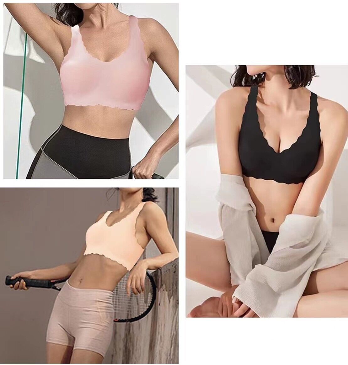 Women Padded Sports Bra Crop Top Running Yoga Fitness Sport Seamless Vest Gift