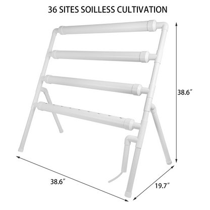 Hydroponic Grow Kit Planting Sites - Soilless Garden System for Vegetables & Herbs, PVC Design with Pump & Timer, Easy Setup for Beginners