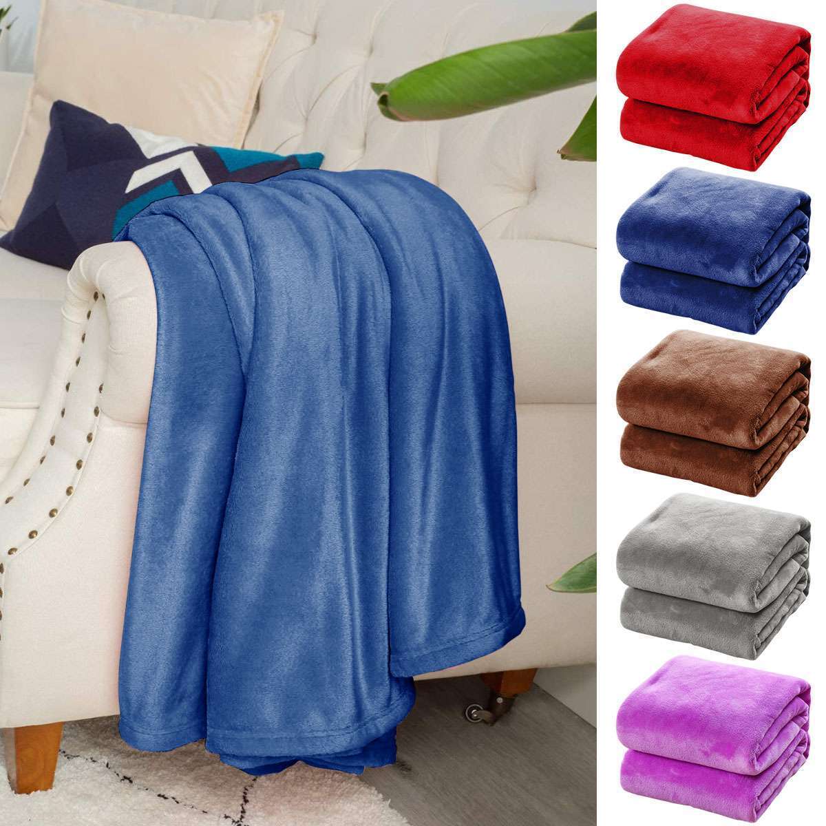 Trending Super Soft Plush Fleece Throw Blanket Lightweight & Fluffy Warm Blanket for Couch, Sofa & Bed Cozy All-Season Comfort Easy Care 70cm x 100cm