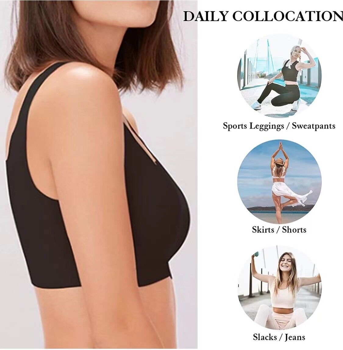 Women Padded Sports Bra Crop Top Running Yoga Fitness Sport Seamless Vest Gift