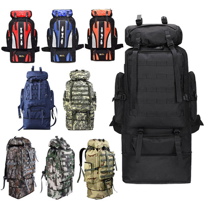 80L 100L Hiking Military Tactical Backpack Waterproof Large Capacity Rucksack for Camping, Trekking, Travel - Adjustable Straps & Breathable Design