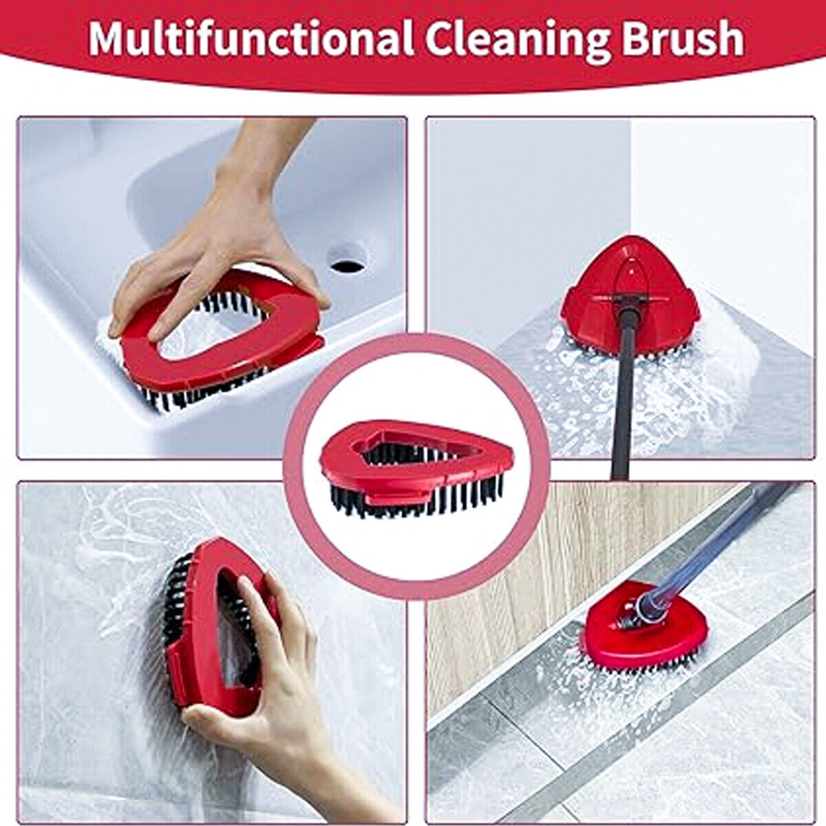 Scrub Brush Replacement Head for O-Cedar EasyWring Spin Mop Tank System Floor Scrubber, Hard Bristle Cleaning Brush