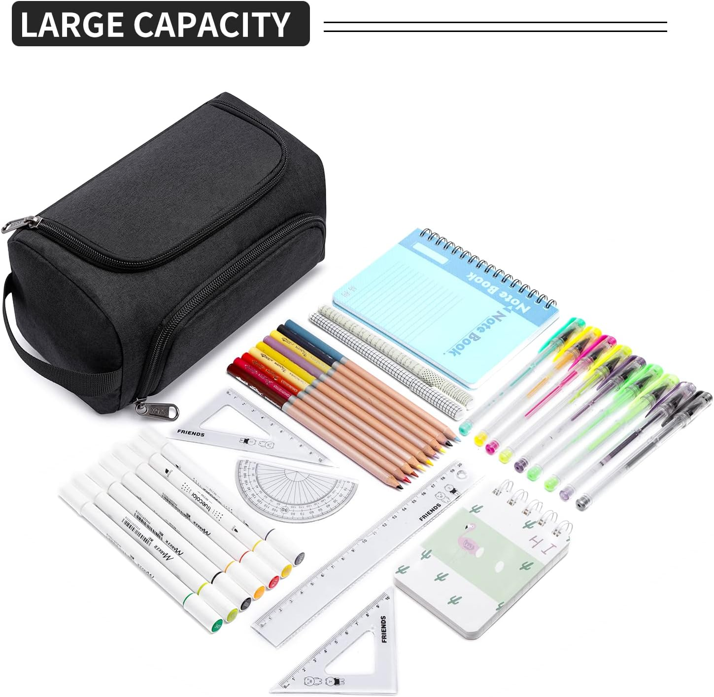 Big Capacity Pencil Bag Large Capacity Pencil Case Organizer Multifunctional