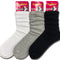 Women's Casual Scrunch Socks 3 Pairs Women'S Slouch Socks Scrunch Cotton