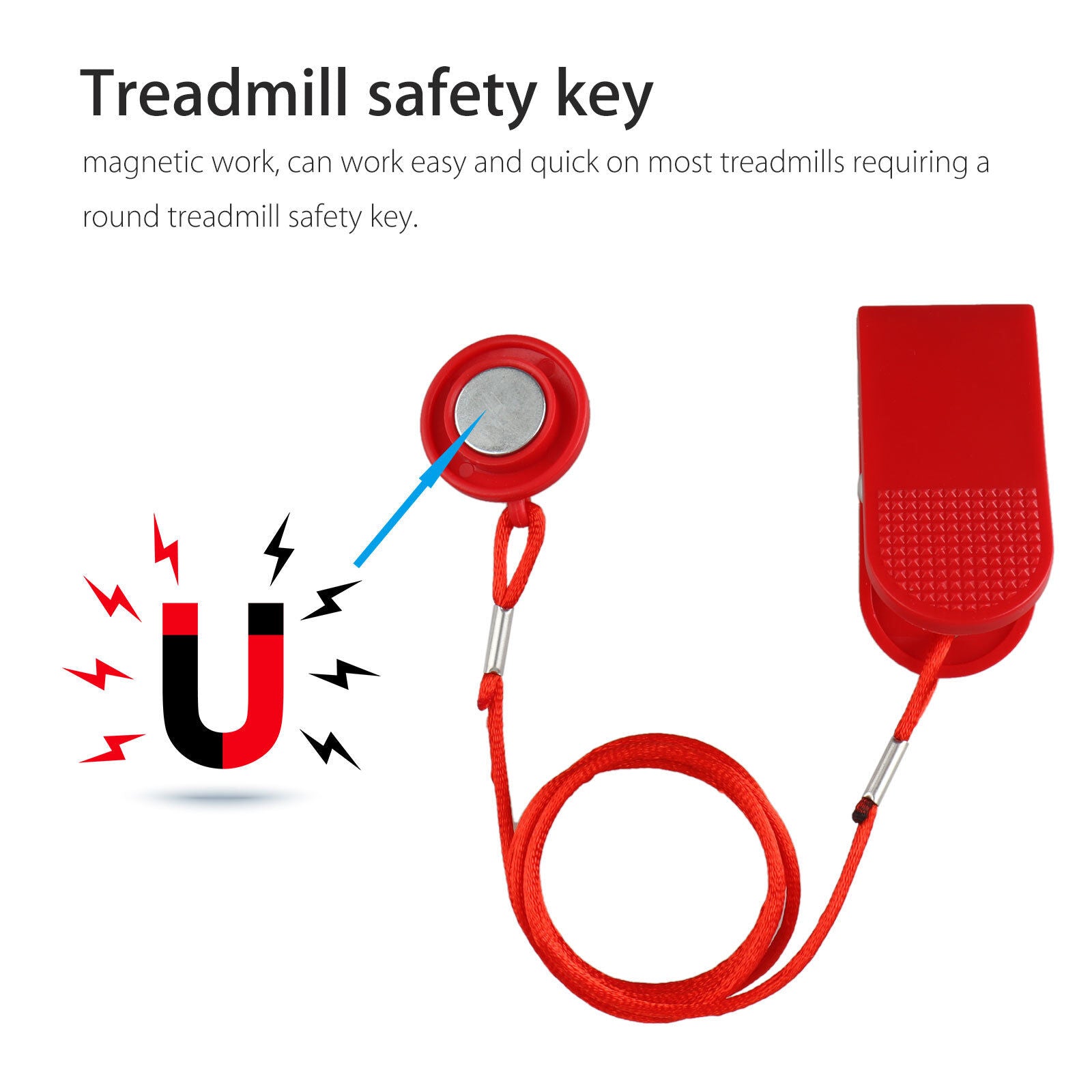 Treadmill Magnet Security Key Running Machine Safety round Switch Lock  Treadmill Universal