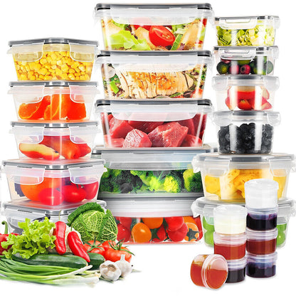 24Pcs Airtight Food Storage Container Set with Lids Bpa-Free Leak-Proof Clear