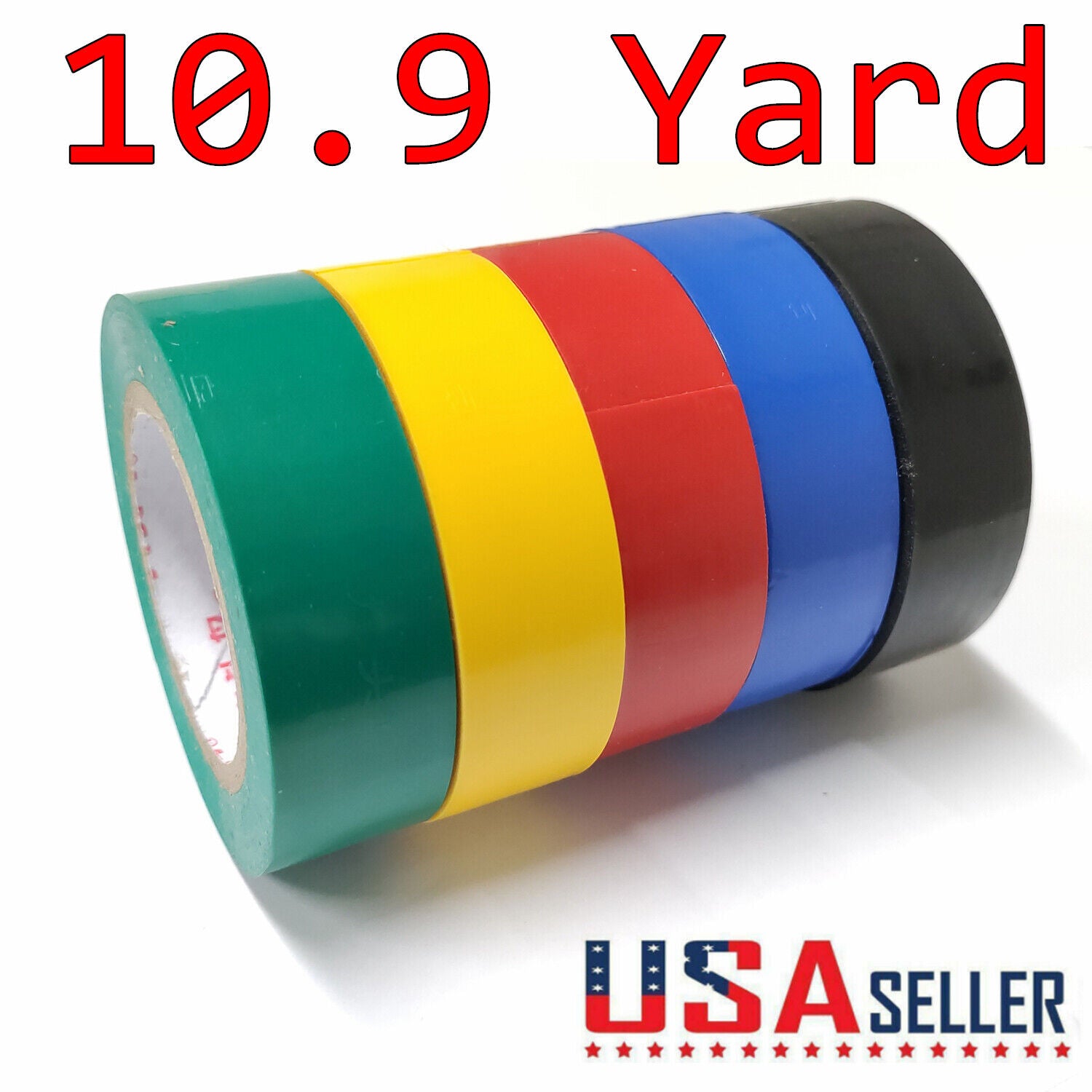 Multi Colored Electrical Tape 5-Pack | 0.7" Wide 32ft Rolls | Durable PVC Insulation Tape | Moistureproof, UV-Resistant | Perfect for Wiring & Repairs